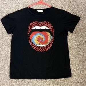 Altar'd State Black Tee with Colorful Graphic